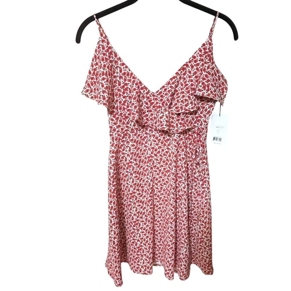 NWT BAILEY 44 RED FLORAL FLOWERS RUFFLE SUN DRESS SIZE 0 REVOLVE SUNDRESS